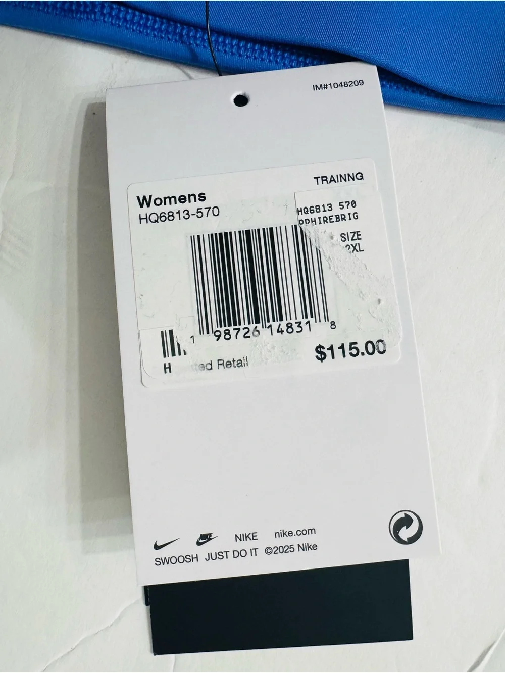 Nike Universa Women's High-Waisted 7/8 Leggings with No Front Seam Sz XXL HQ6813